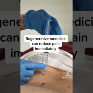 Regenerative medicine can reduce pain immediately